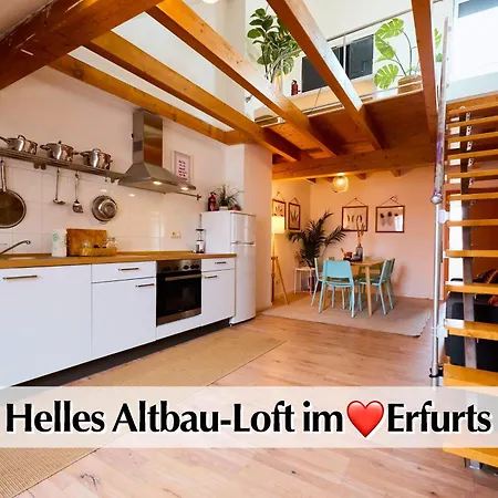 Helle 72qm Maisonette Im Herzen Erfurts Mit Kingsize Bett, Smart-tv, Etc Apartamento